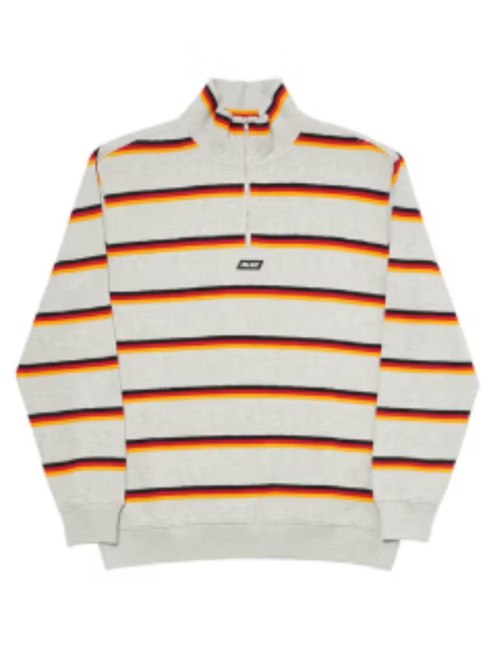 Palace Skateboards Men's Striped Quarter-Zip Sweater Size M Cream RARE 2019